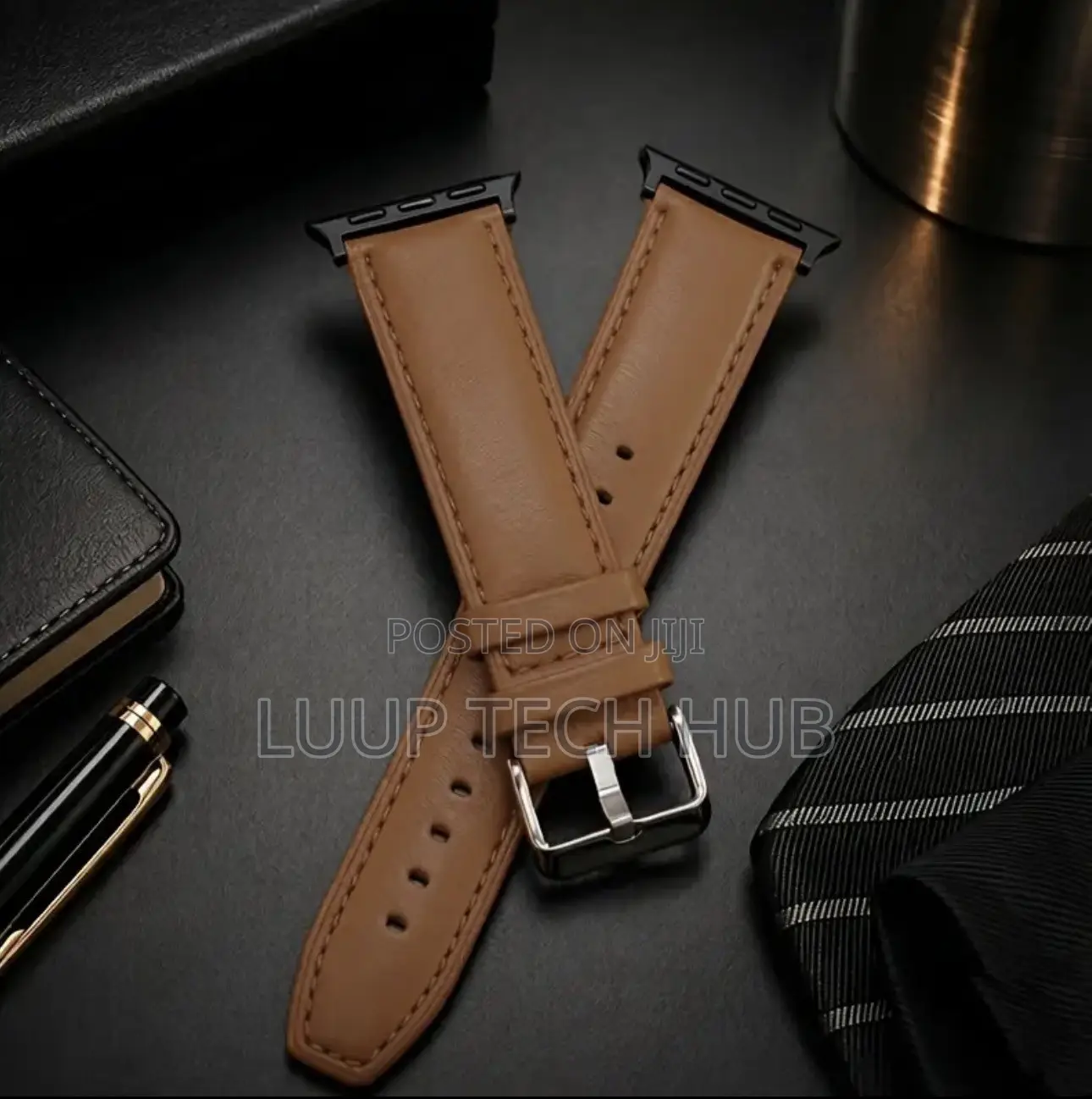 Brown Leather Straps for Apple Watch Series and Ultra