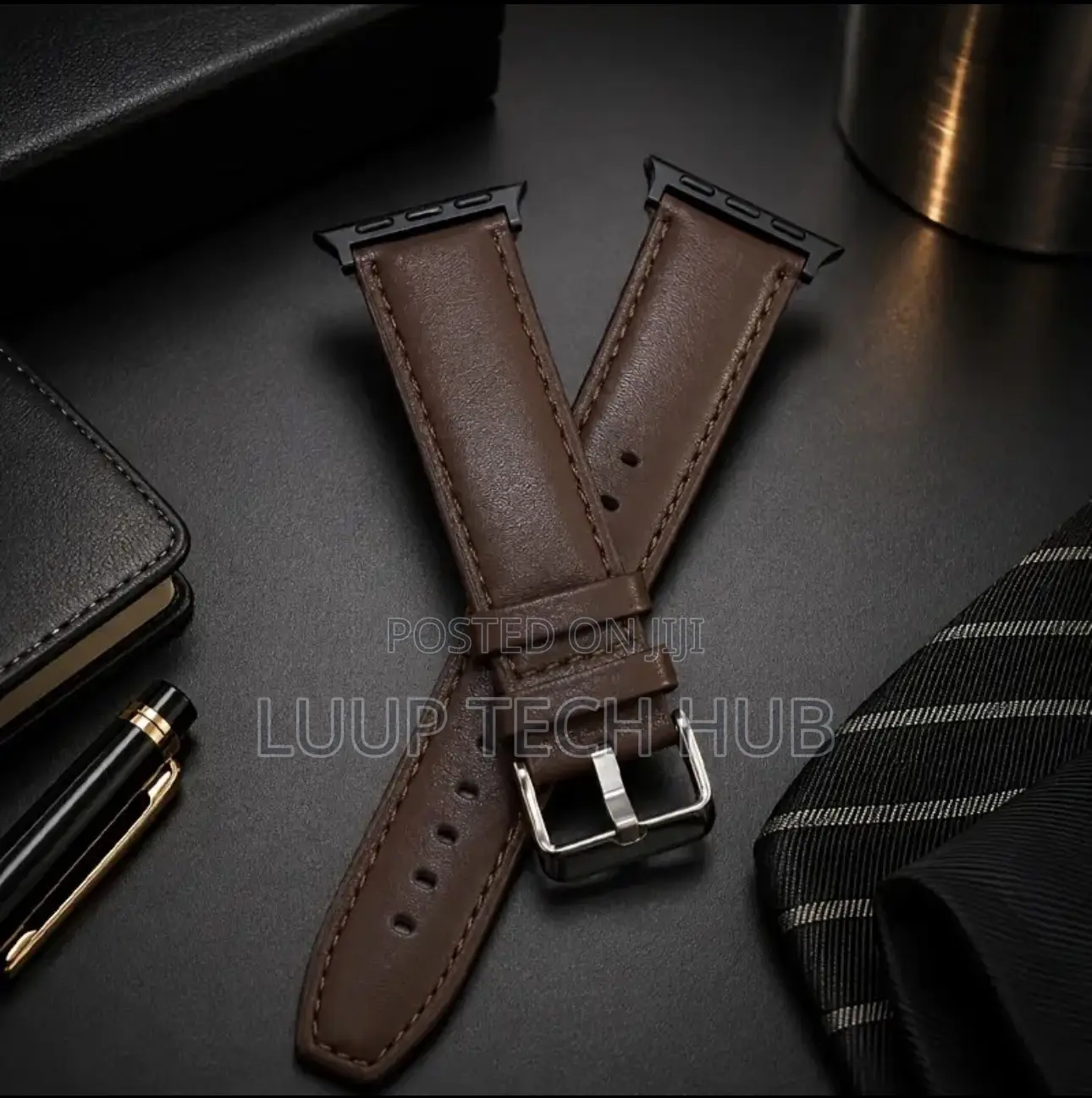 Brown Leather Straps for Apple Watch Series and Ultra
