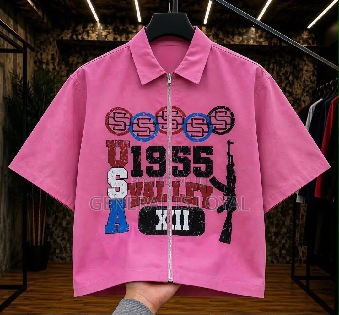 Men Graphic Zip Shirt