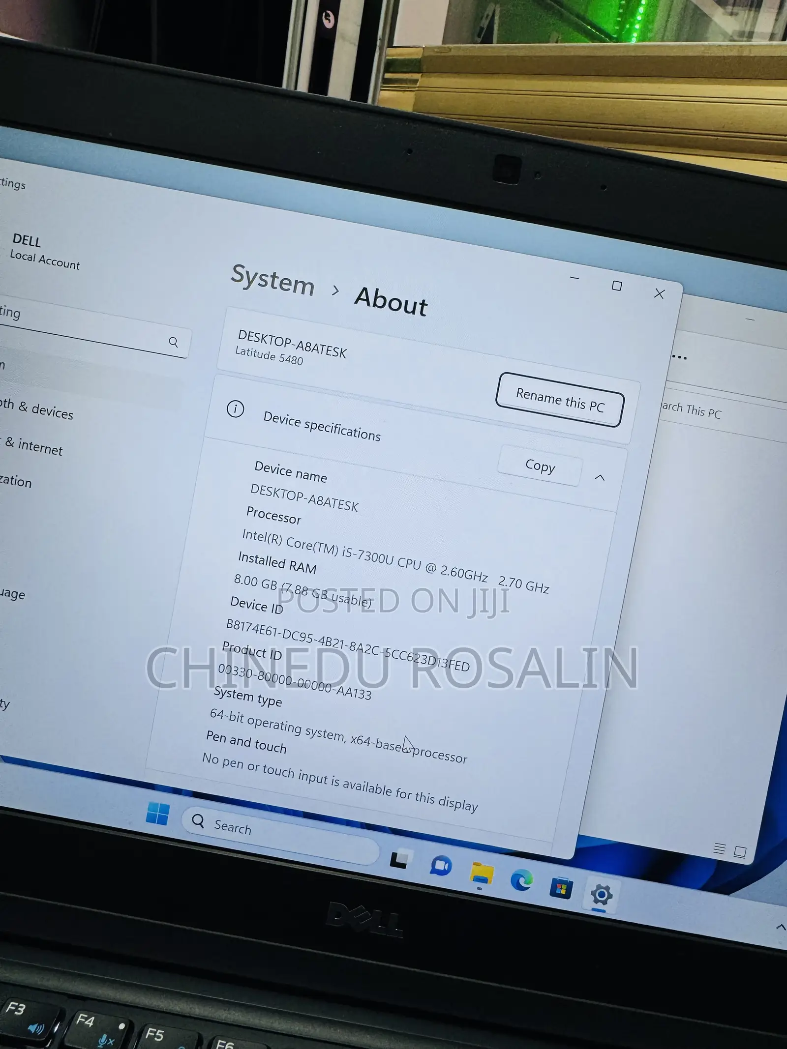 Laptop Dell Latitude 14 5480 8GB Intel Core i5 SSD 256GB