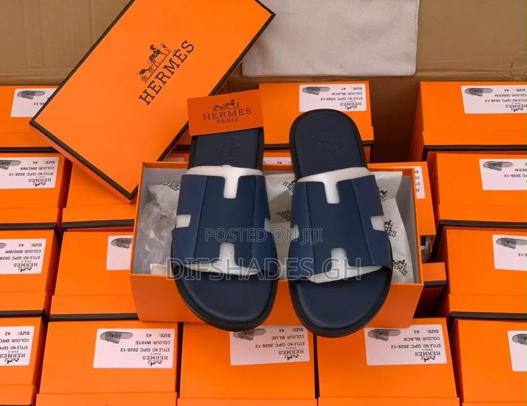 Hermes Leather Slippers