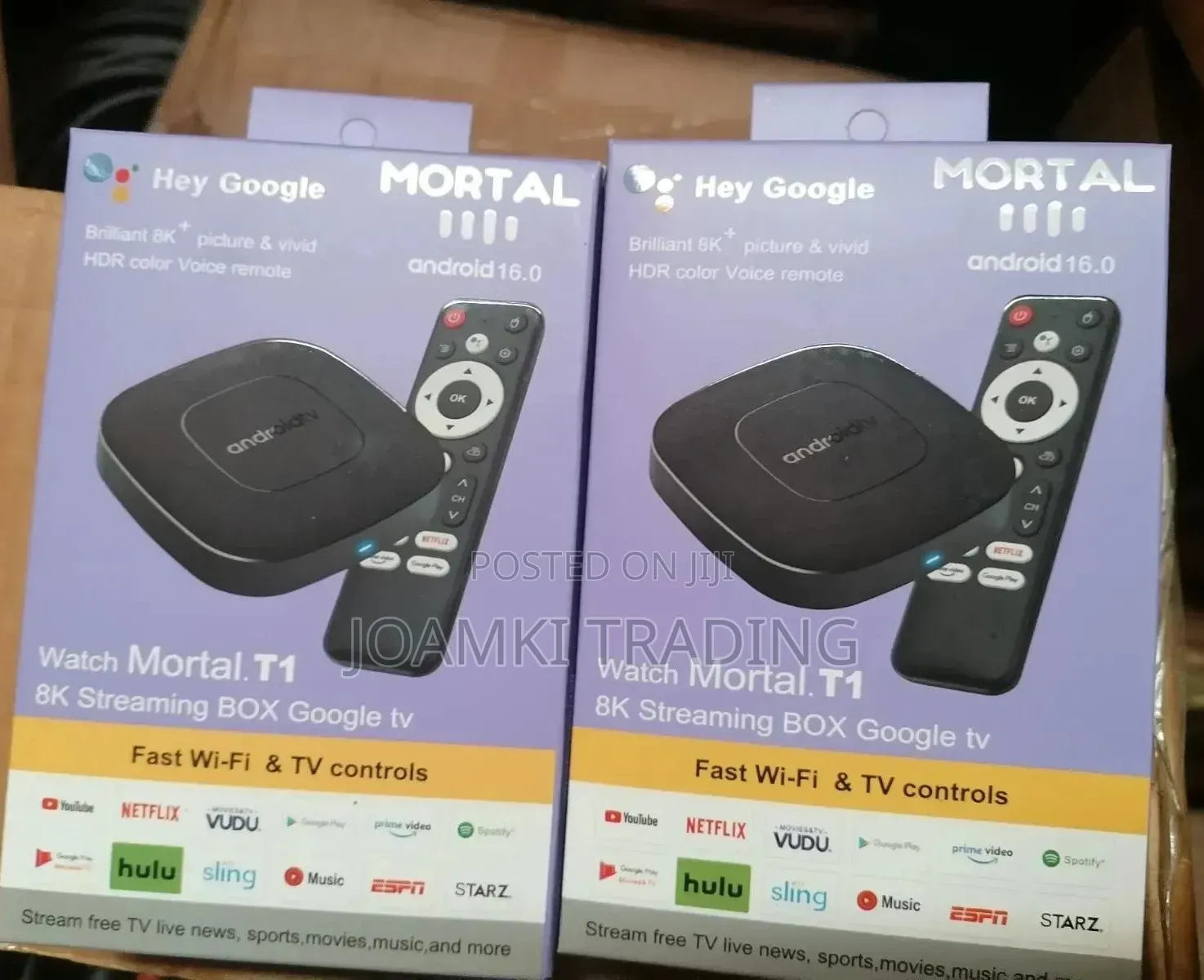 Mortal T1 Android 16 TV Box, Dual Wifi, Bt.