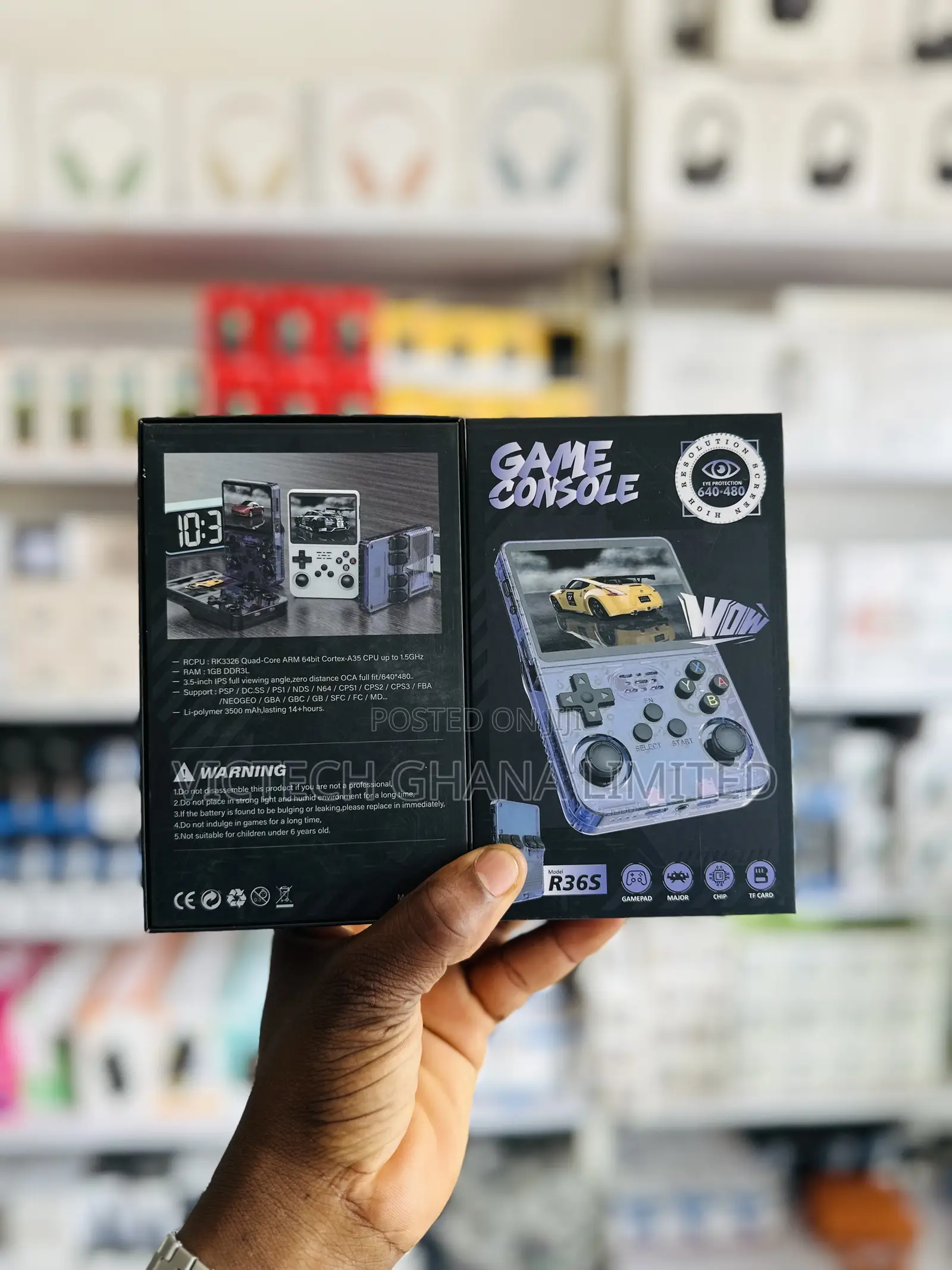R36S Retro Handheld Game Console.