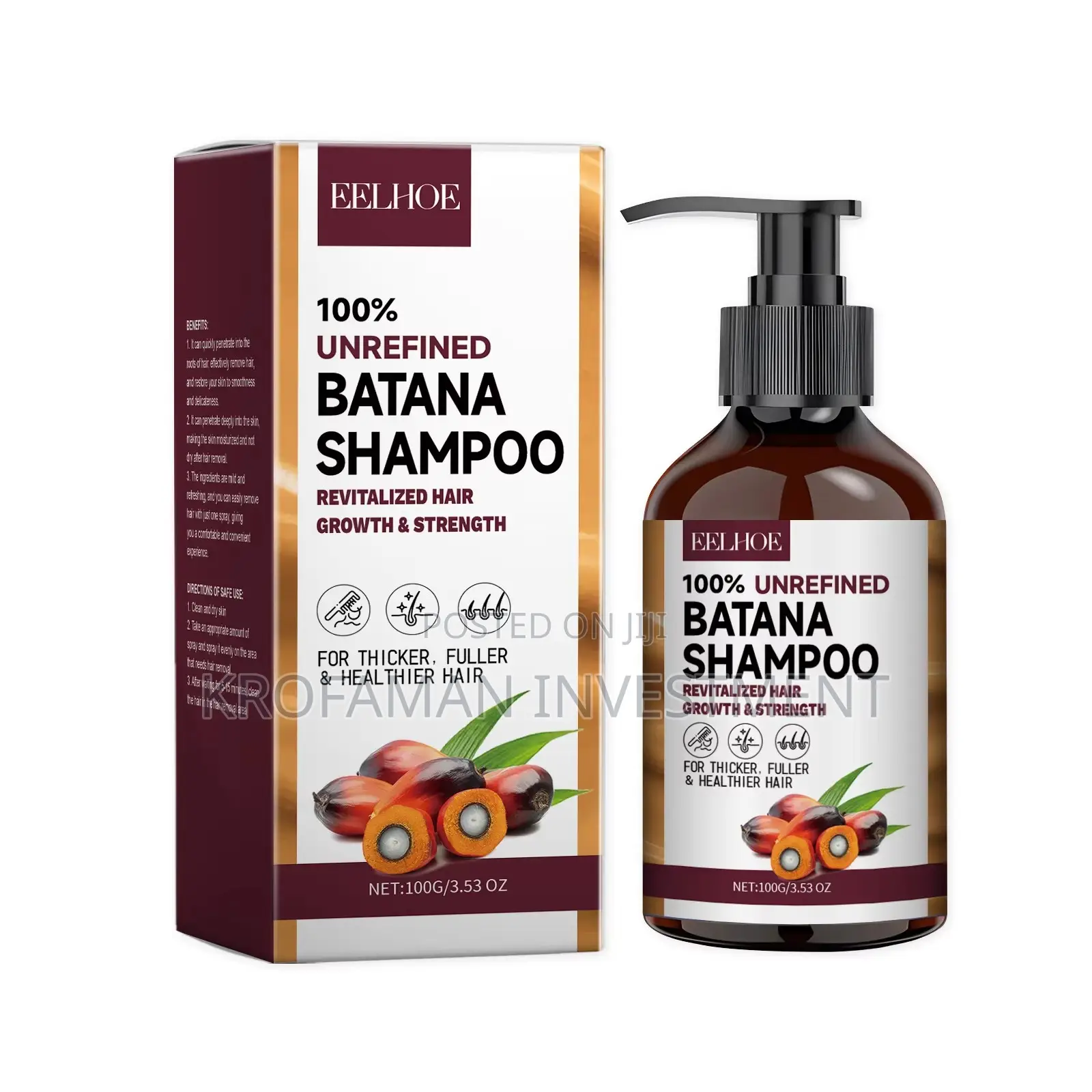 EELHOE 100% Unrefined Batana Shampoo