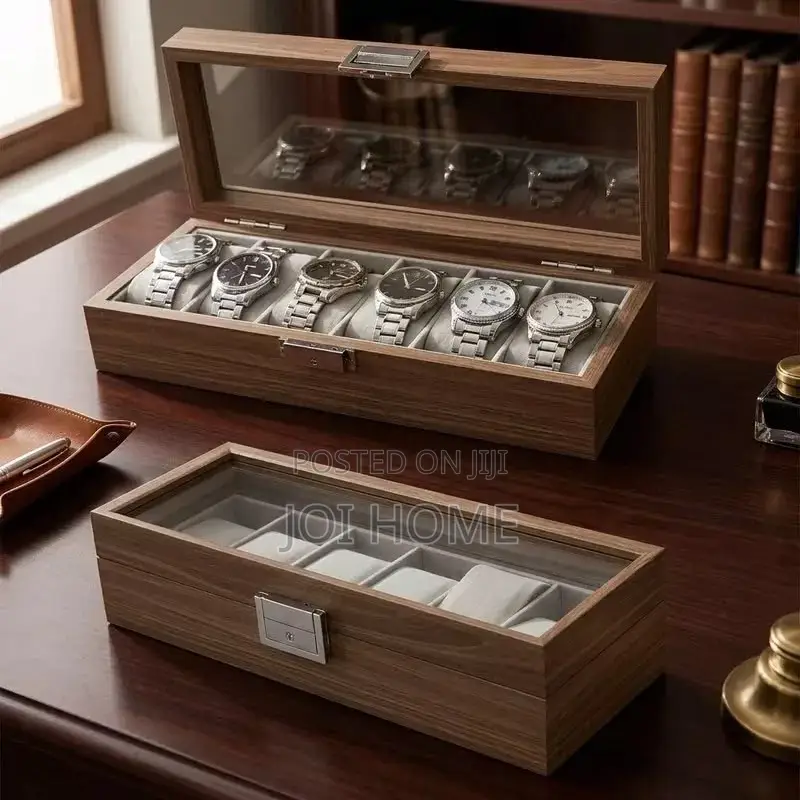 6-Slot Watch and Bracelet Case (Brown)