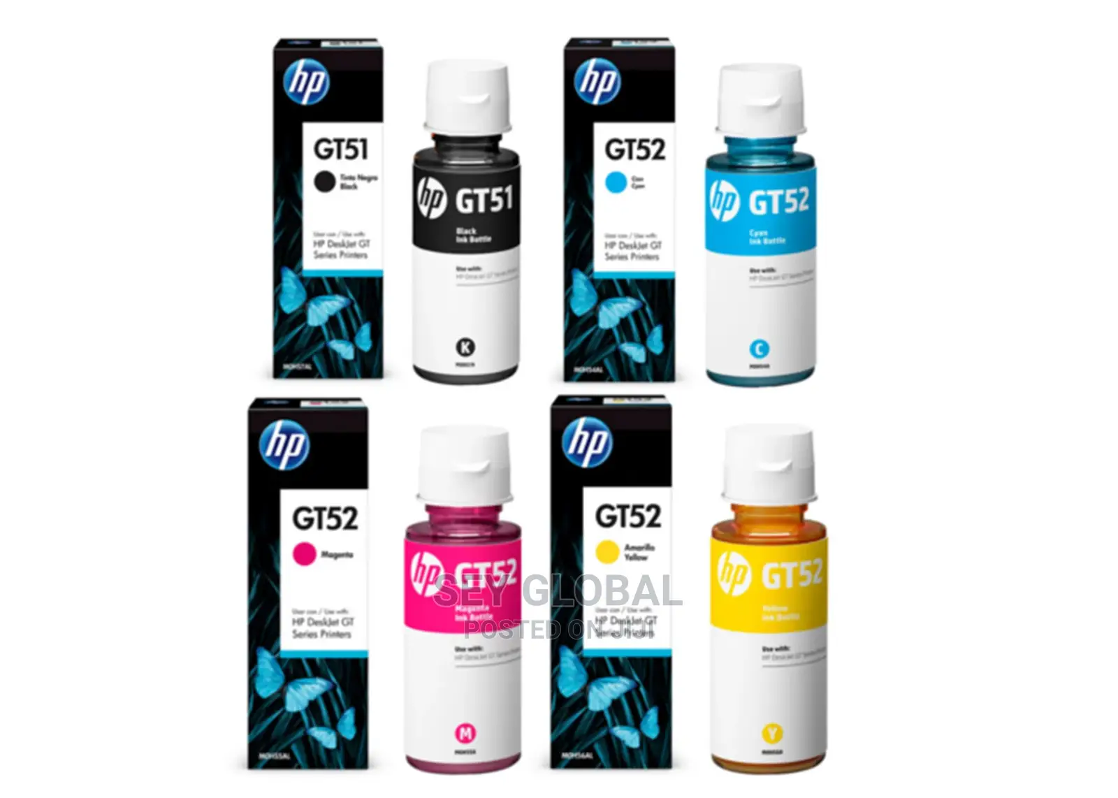 HP Ink GT52 70ml Yellow ,Cyan ,Magenta