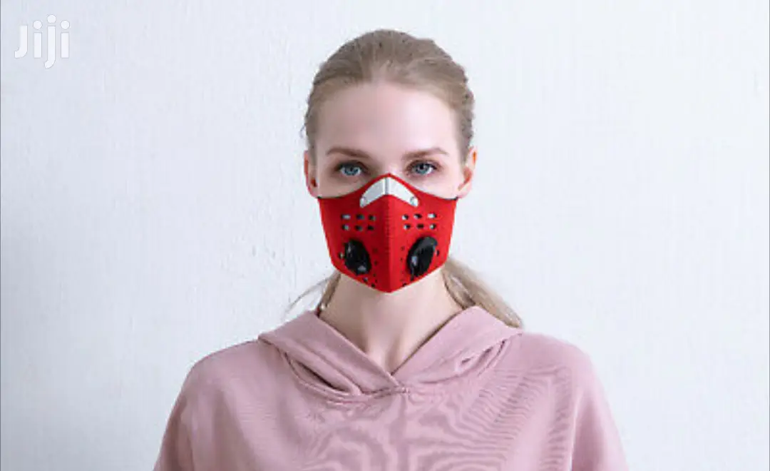 Red Mask Filter Pollution Sports Wear