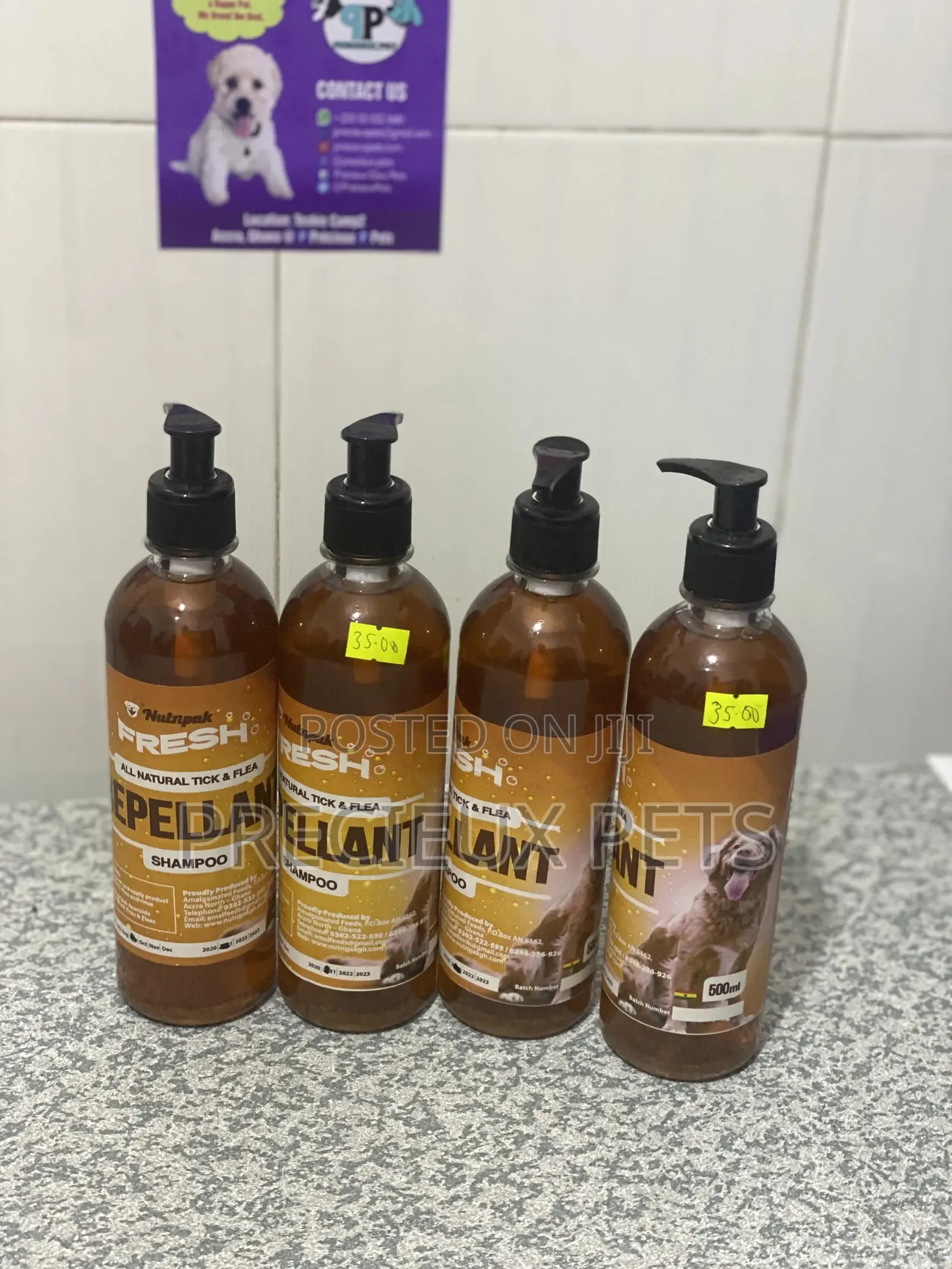 Repellant Shampoo for Ticks and Fleas