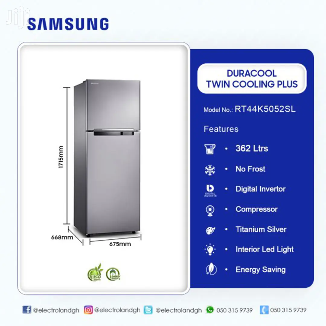 Samsung 450LTR Duracool Twin Cooling Plus Fridge RT44K5052SL