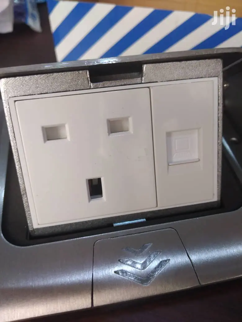Double Floor Socket With Data Port