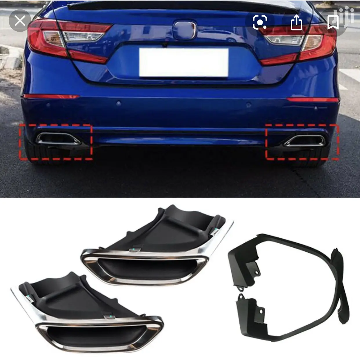 Honda Accord 2018-19 Exhuse Mouth Pair