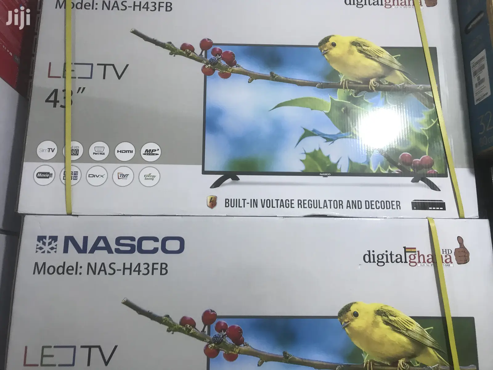 Ultra Narrow Slim Nasco 43" Digital Satellite FHD LED TV
