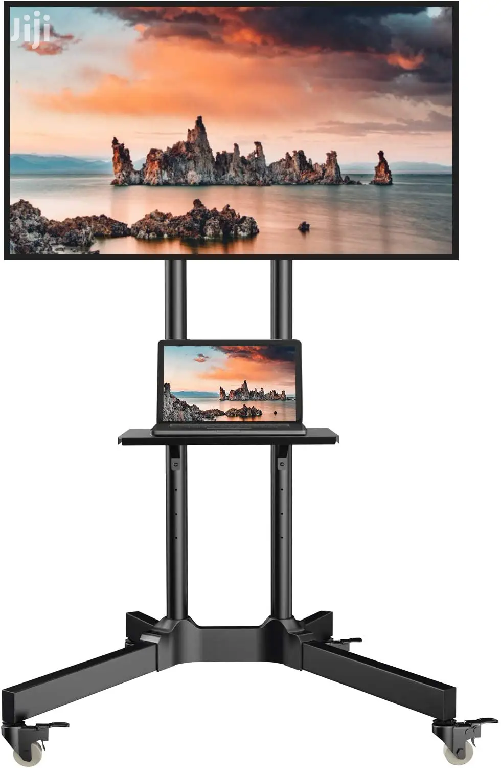Good Tilt Tv Wall Mount 32-70 Inch Stand Cart + Media Shelf