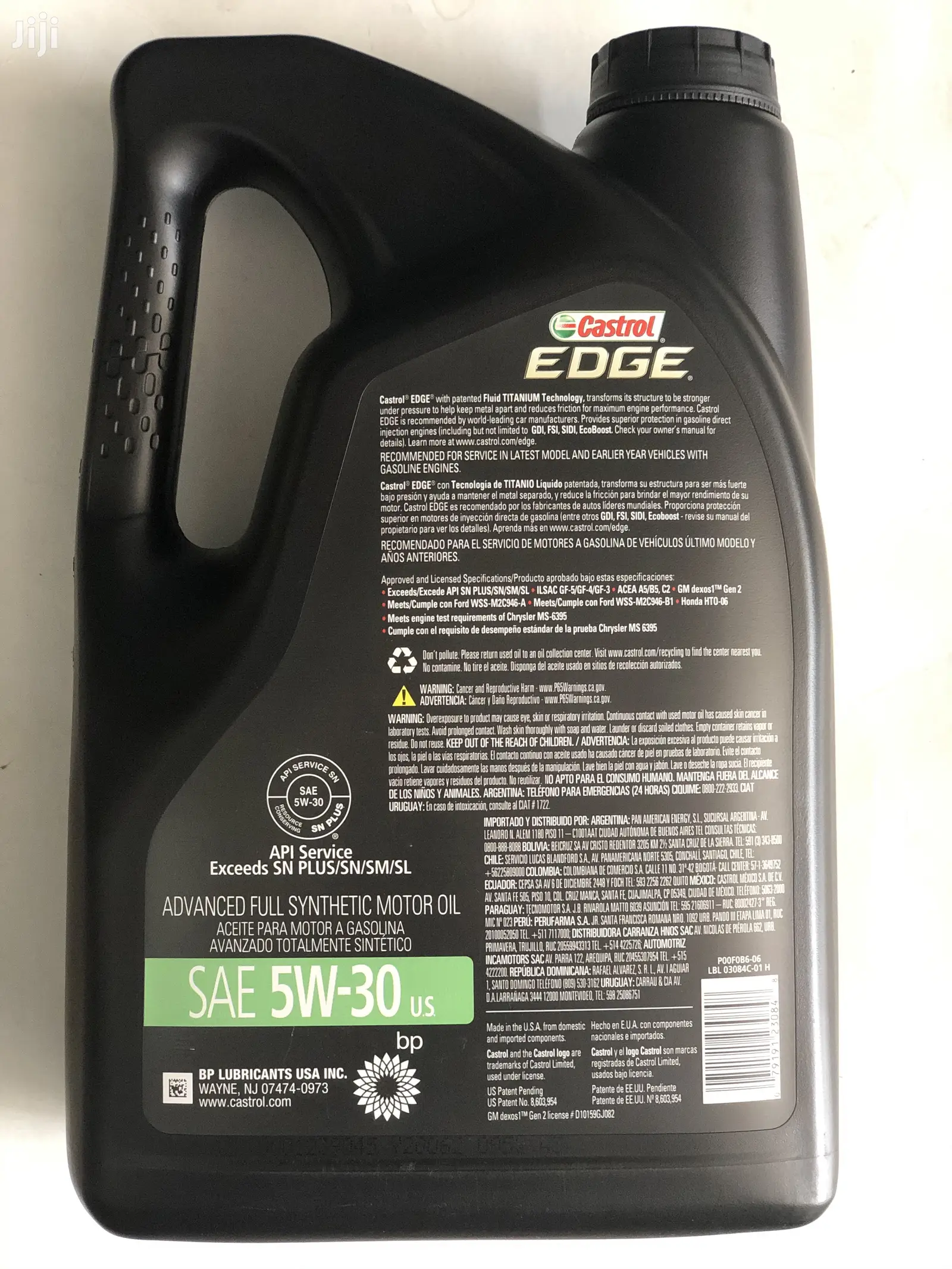 Castrol EDGE Advanced Full Synthetic Oil (5w-30)