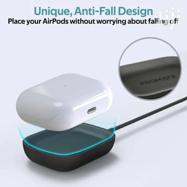 Promate Aurapod-1 Wireless Charger for Apple Airpods(Black)