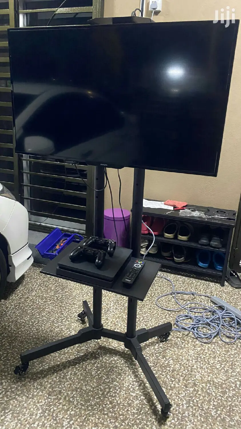 TV Stand Mobile Cart Trolley 32-65" Screen LED LCD Monitor